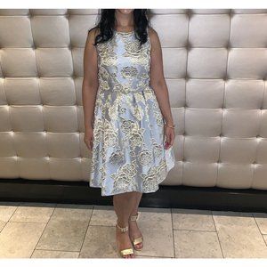 Eliza J Dress Size 12 Gold And Silver Color Fit &  Flare Style For Women Formal